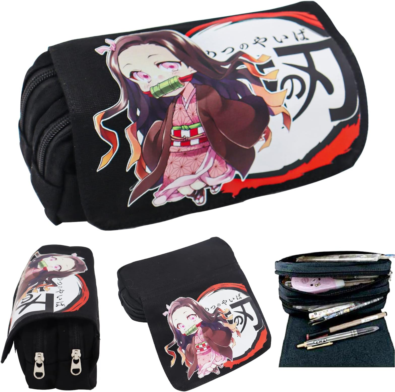 IUTOYYE Anime Pencil Case Holder Pouch Holder Box Organizer Stationery Large Capacity Makeup Bag Zipper Canvas Pencil Box School Gift for Kids