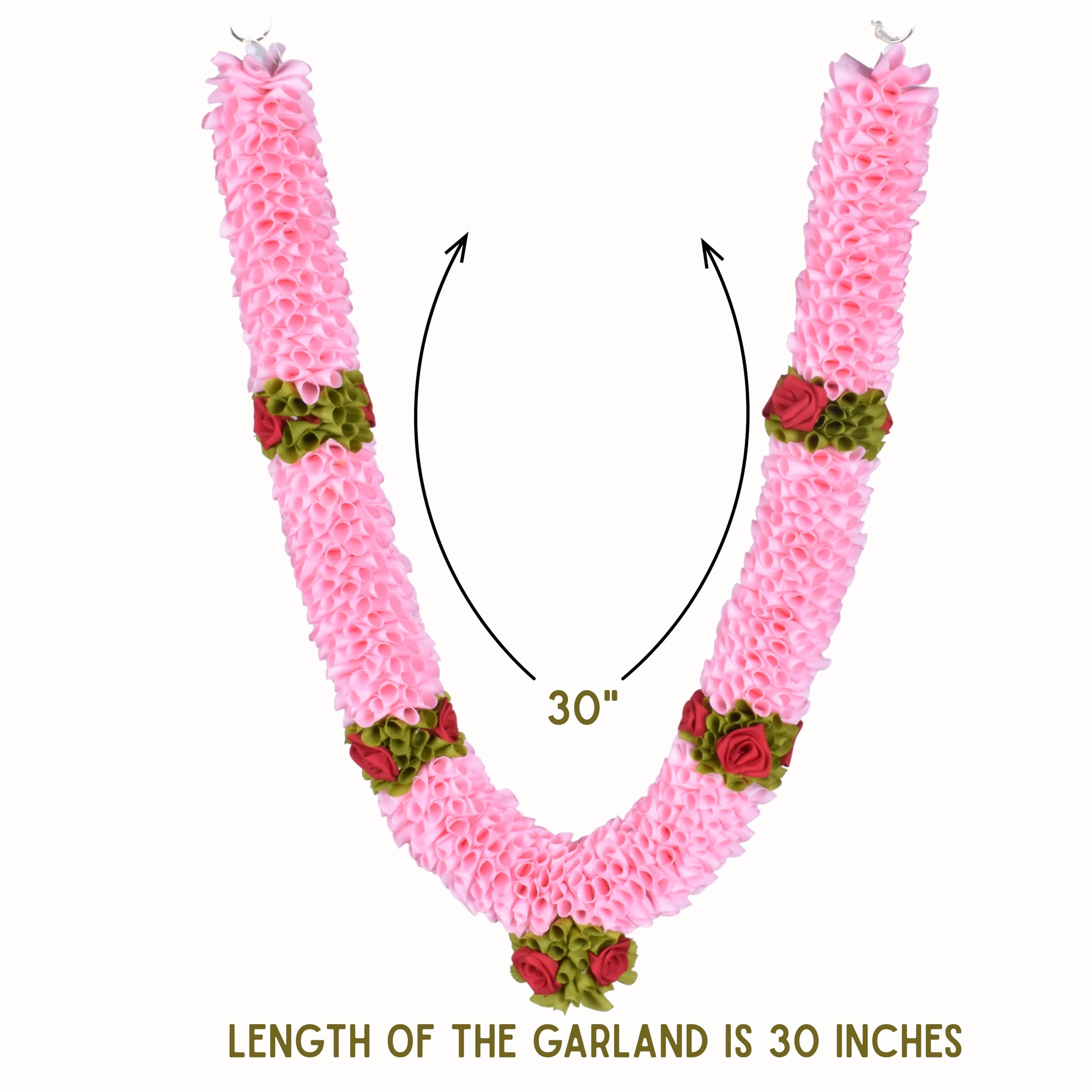 Daedal Crafters- DC236 Pack of Two Medium Size Garland(75 cms), Baby Pink - Image 3 thumbnail