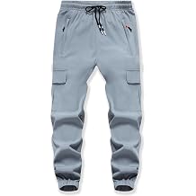 Boys Cargo Joggers Pants Youth Quick Dry Hiking Lightweight Pants for Sports Outdoor with Zipper Pockets