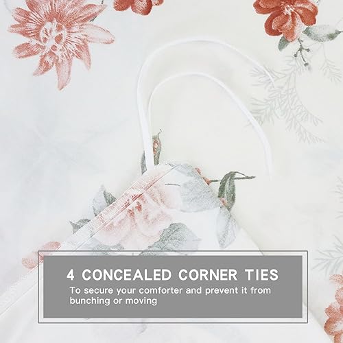 Miniatura 7 de Helthep Funda de edredón tamaño King, 100% algodón de primera calidad 600 hilos, tamaño King (90 x 104 pulgadas), con 2 fundas de almohada (20 x 36