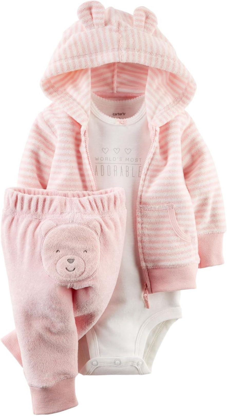 Carters Baby Girls Terry Cardigan Set (Baby)