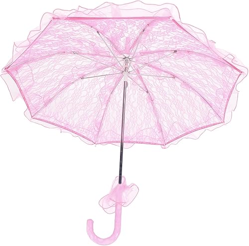 AMONIDA Sombrilla de encaje, sombrilla decorativa de boda, sombrilla de encaje artesanal, 22.2 x 22.2 pulgadas, para bodas, decoraciones de fiestas,