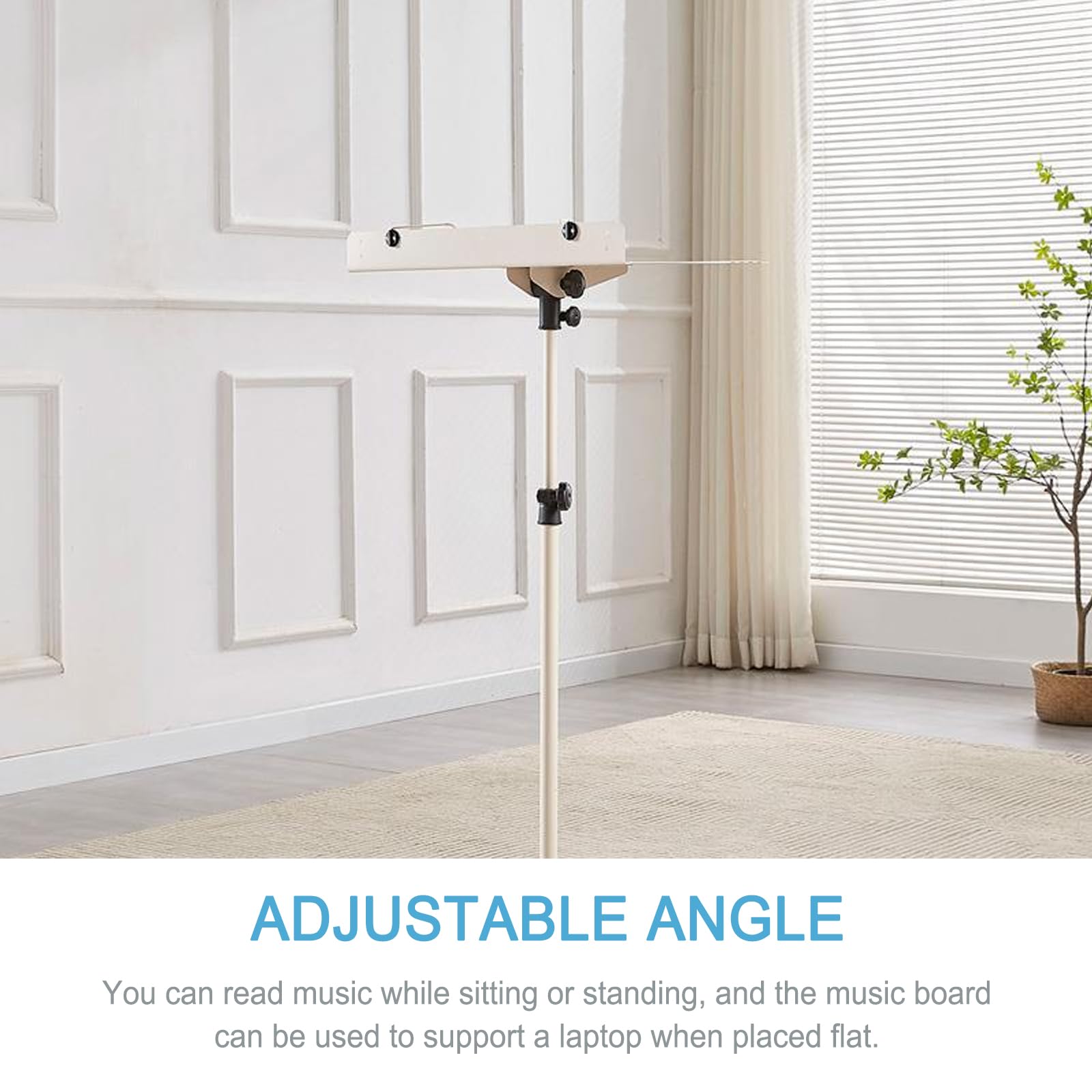 Nuevo atril portátil para partituras con 2 pinzas de resorte, altura ajustable, base estable y aerodinámica, para notas musicales de libros de computadora, para interpretación instrumental, band