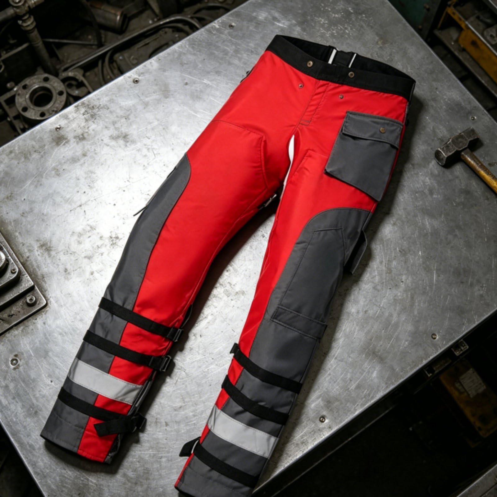 Pantaloni Antitaglio Motosega Pantaloni Protettivi Ghette da Lavoro Gambali da Taglio Apron con Strati Schermati E Elevata Visibilità in Fibre