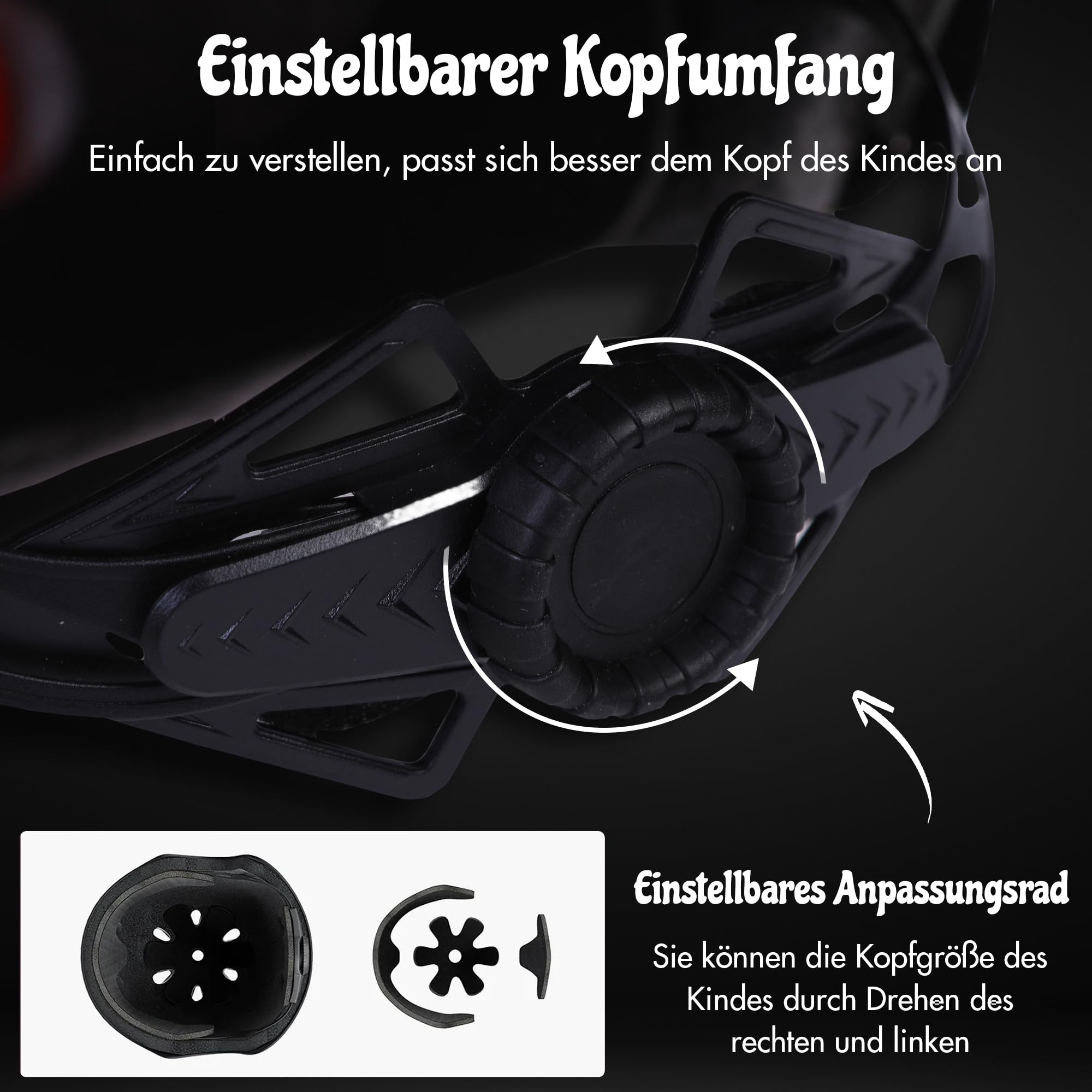 Habib Verstellbarer Kinderfahrradhelm & 6-teiliges Schützer-Set - Ventiliert, Knie-, Ellbogen-, Handgelenkschützer, 8-13 Jahre, Mädchen & Jungen, Fahrrad, Roller, Klettern, Skateboard