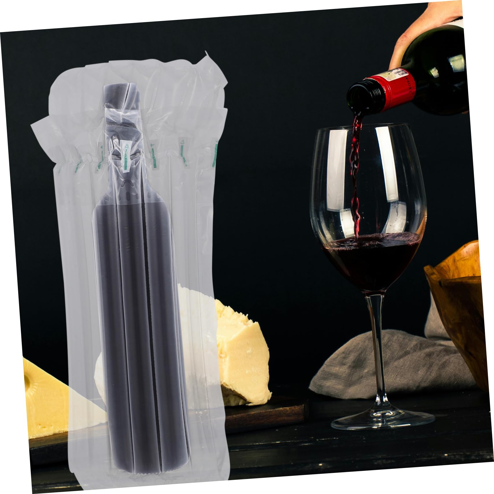 Zerodeko 50 Pièces Protection Réutilisable pour Bouteilles de Vin Housses Gonflables pour Transport de Bouteilles Verre Voyage de Haut Compatible Couleur Aléatoire