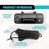 Vista 4 de Puerta trasera de repuesto para cámara de visión trasera, compatible con Toyota Tundra 2007 2008 2009 2010 2011 2012 2013 Reemplaza 69090-0C051