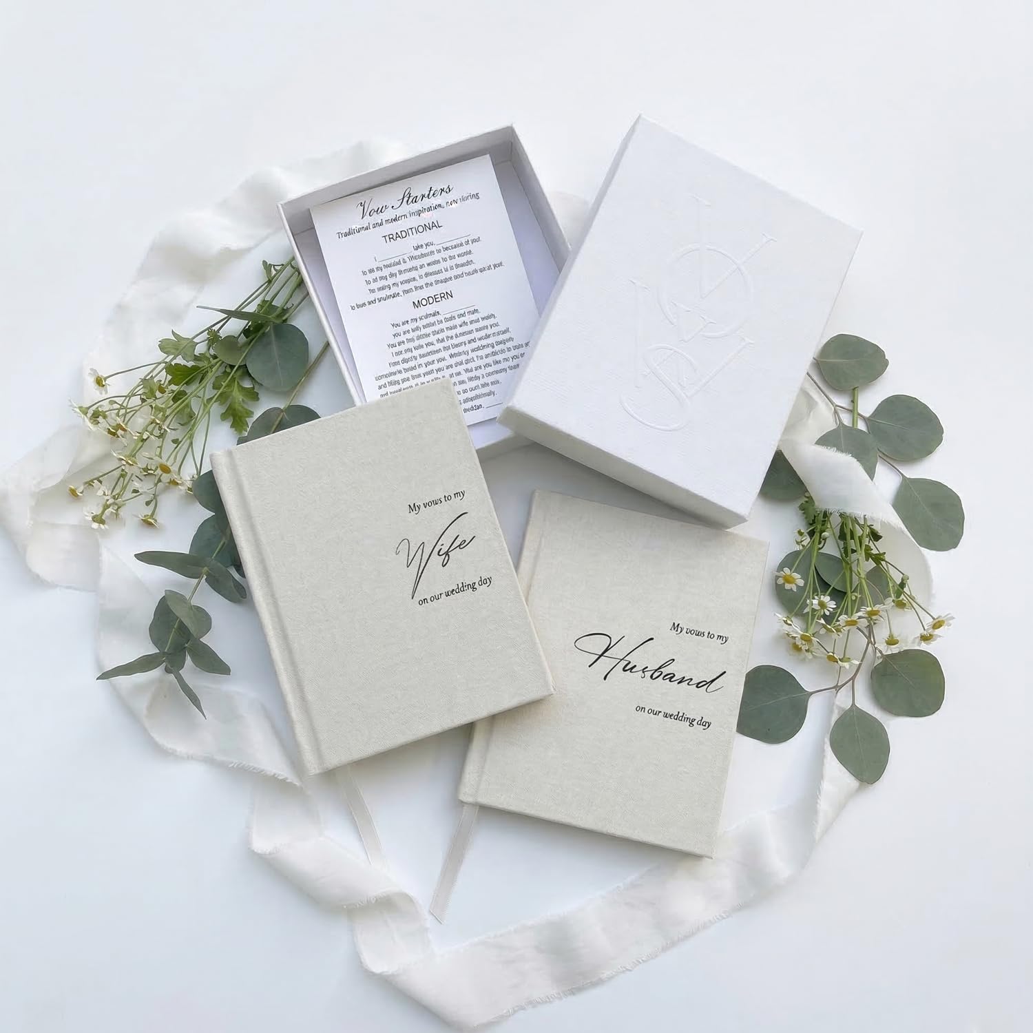 Livres de vœux de mariage avec coffret cadeau, le présent idéal pour mariés