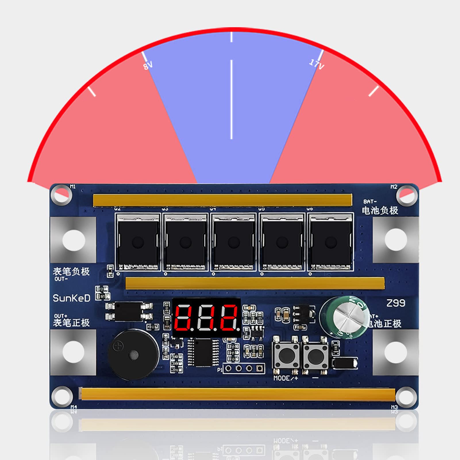 Spot Welder Circuit Board 99 Gears Battery Energy Storage Spot Welder 12V DC Large Power Capacity for Equipment Manufacturing for Maintenance Work