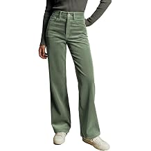 Corduroy Dress Pants for Women High Waisted Casual Trousers with Pockets