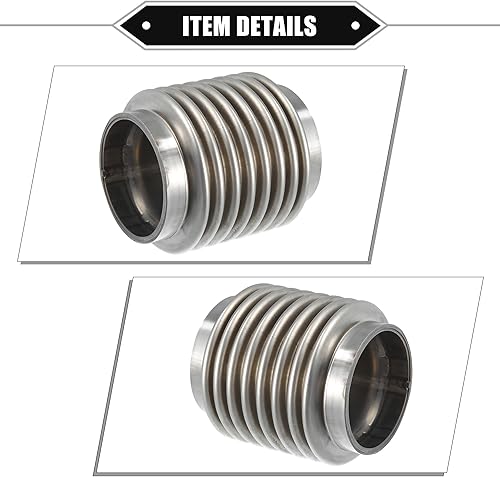 Miniatura 5 de Tubo flexible de escape de automóvil, 2.000x3.228 in, 2 x 3.23 pulgadas, tubos de conector flexible de escape, fuelle universal para automóvil,