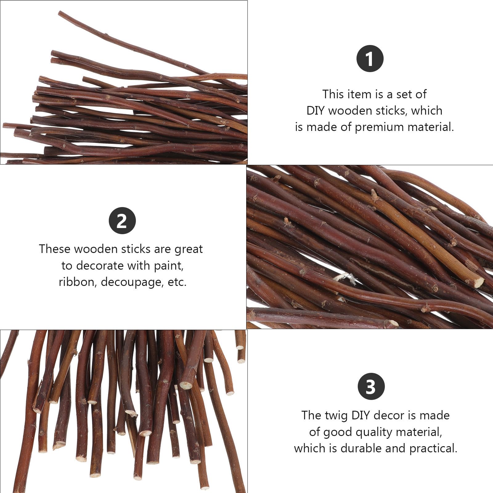 Didiseaon 200 Unidades Palitos de Ramas Delicadas para Manualidades DIY y