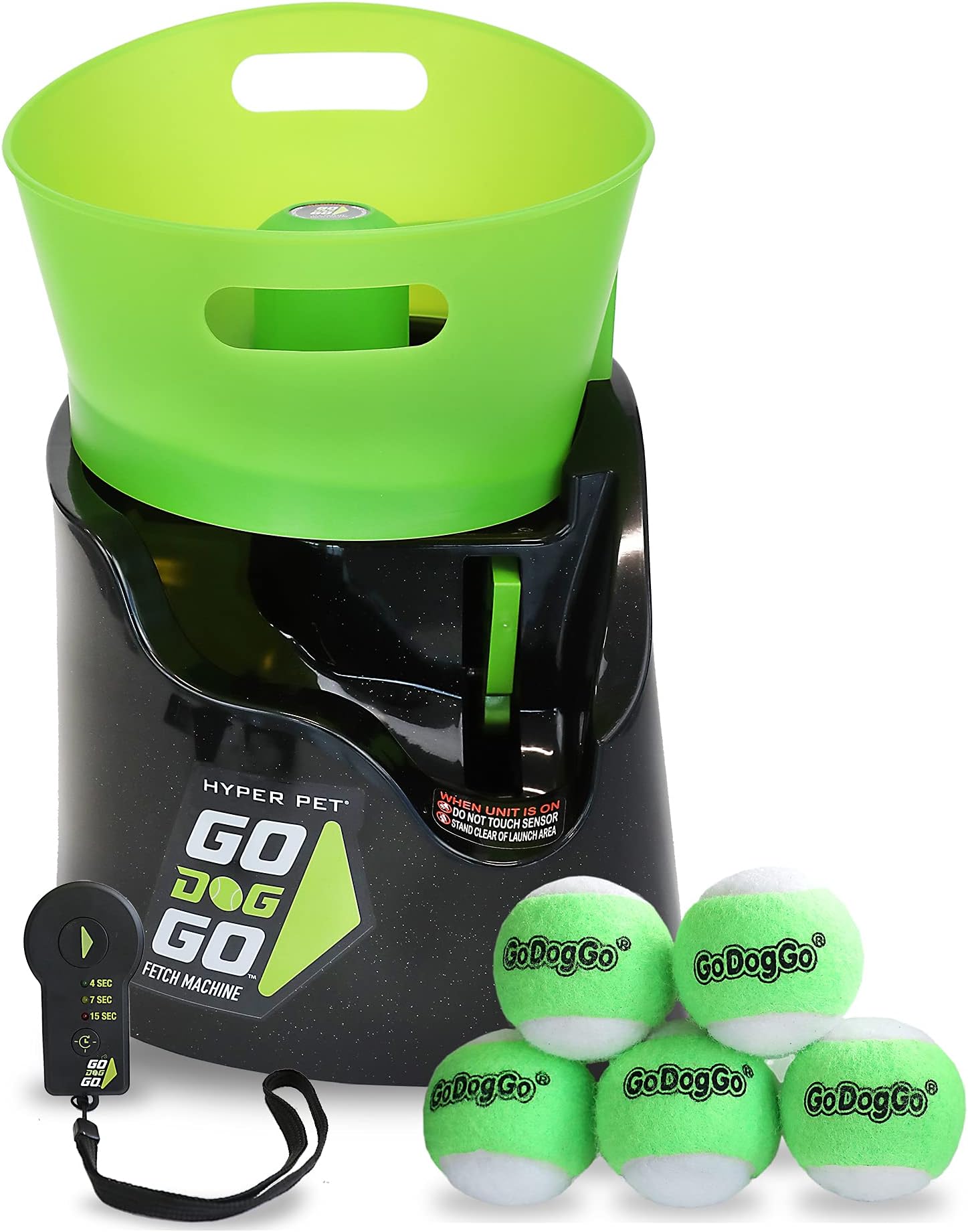 Hyper Pet GoDogGo Inc. Fetch Machine G4 for Dogs Automatic Dog Ball Launcher Standard, green, "17""hx13""w" (GDG4-1)