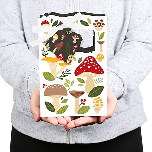Miniatura 4 de Big Dot of Happiness Wild Mushrooms - Cajas de regalo de fiesta de setas rojas - Juego de 12