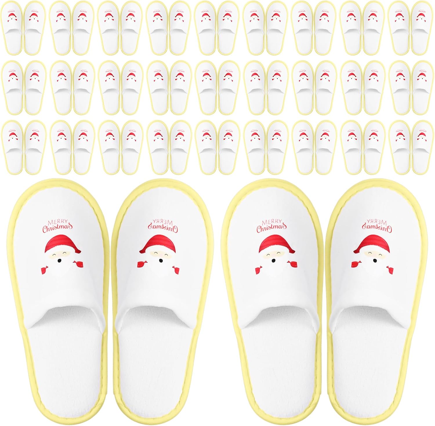 Shihanee 36 Pairs Christmas Disposable Slippers Bulk Guests Hotel Spa House Slippers Non-slip Disposable Washable Reusable for Men Women Adult Indoor Bathroom Hotel Bride