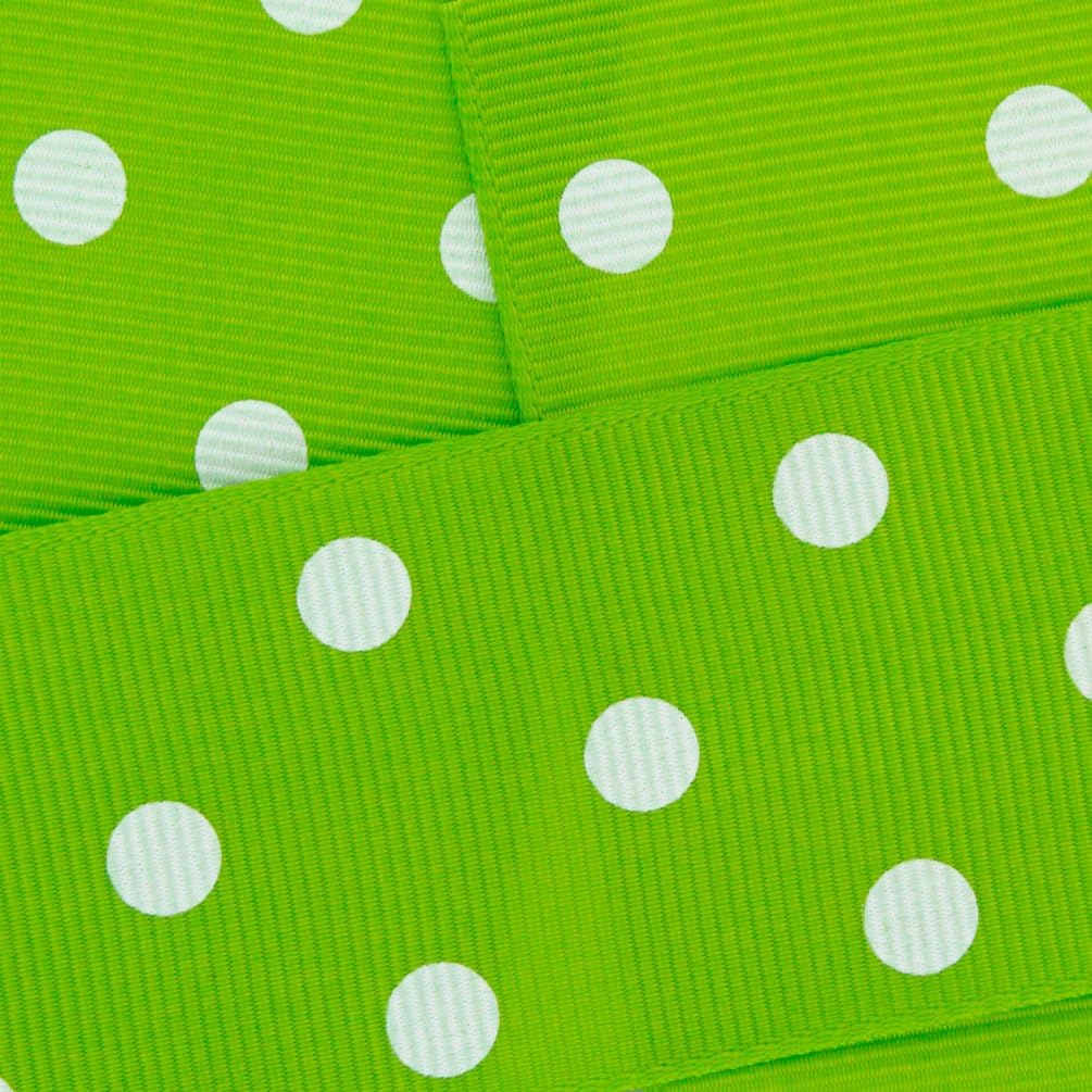 7/8" Grosgrain Ribbon White Dots 668 Tangerine 100yd