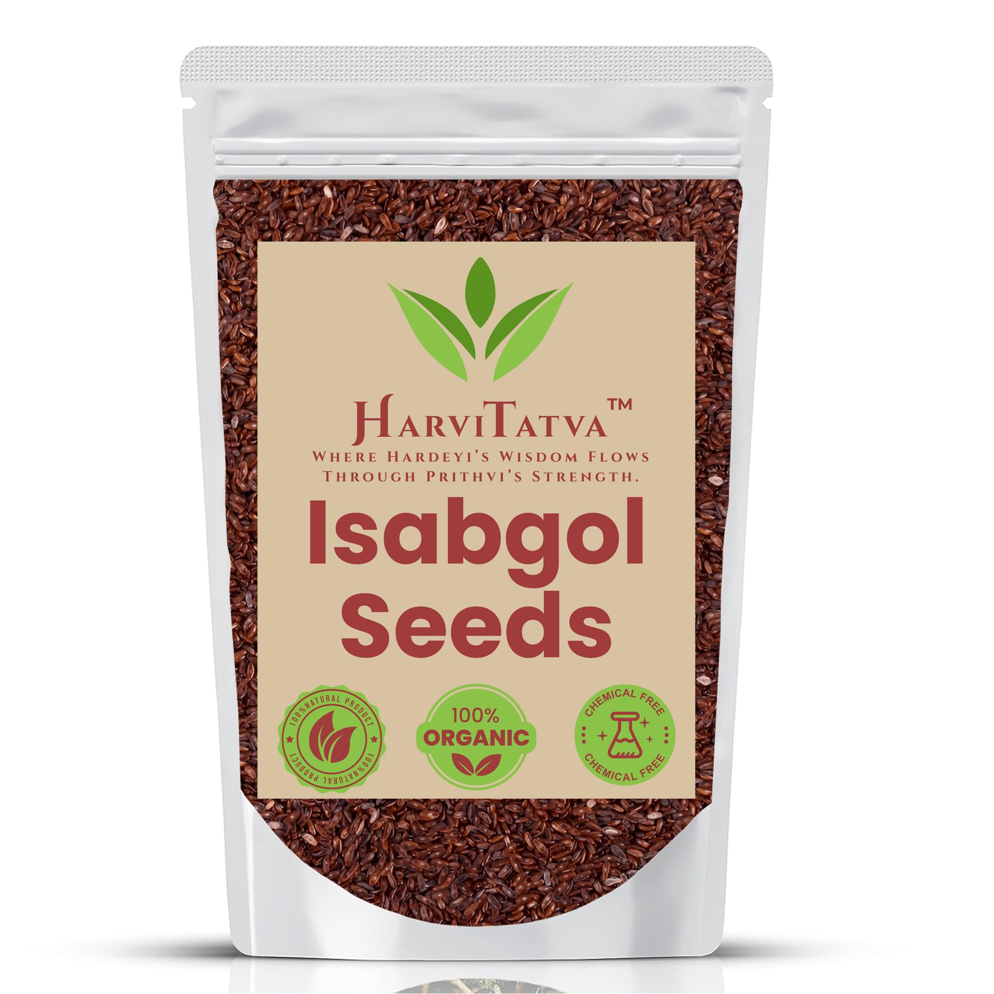 Isabgol Seeds Whole | Psyllium Seeds | 100% Organic, Natural & Chemical-Free | Rich in Fiber & Good for Digestion- 200gm