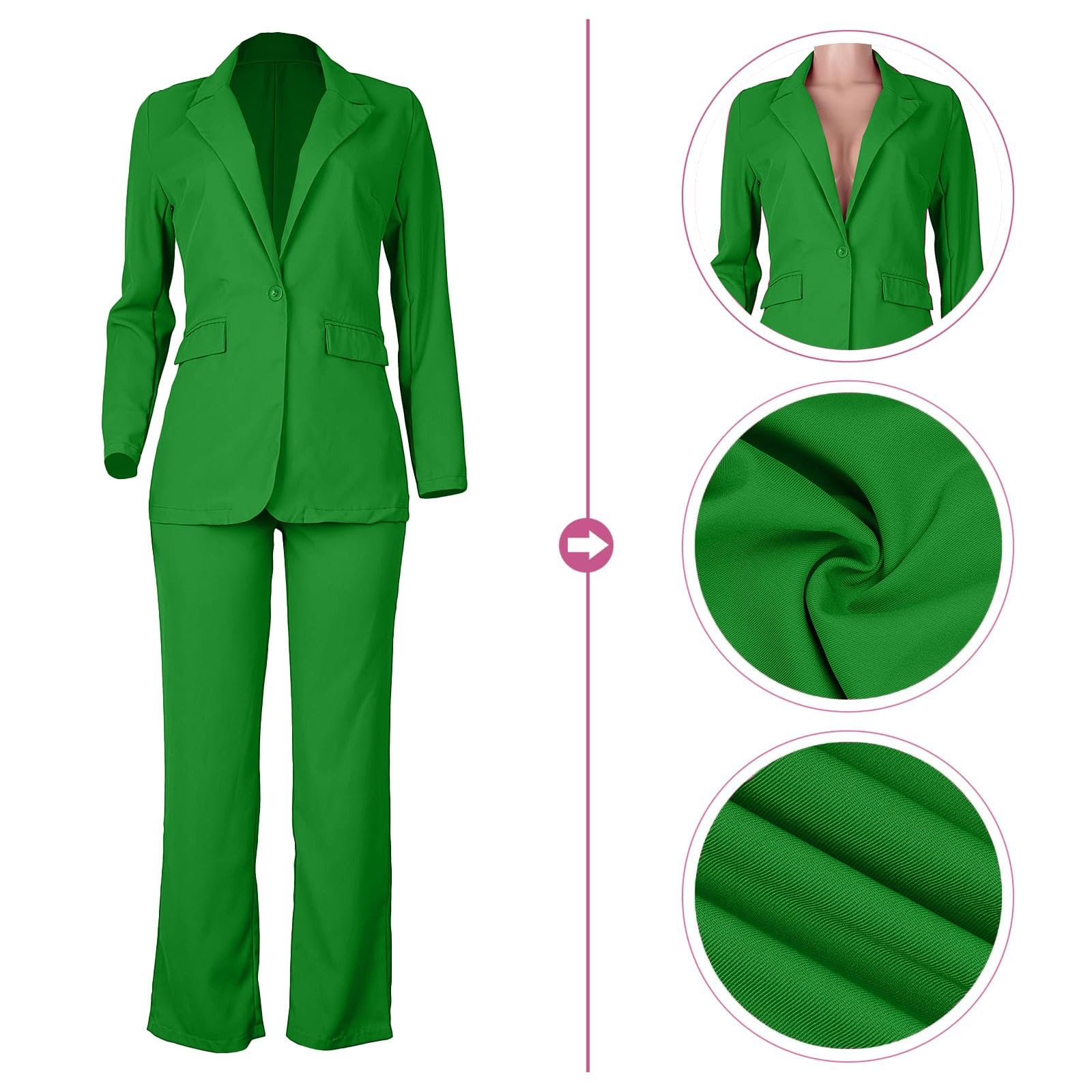 Conjunto de mujer elegante y elegante curvo, chaqueta formal para negocios, ligera, pantalones y chaqueta de manga larga, traje de oficina, ropa de trabajo, chaquetas de vestir