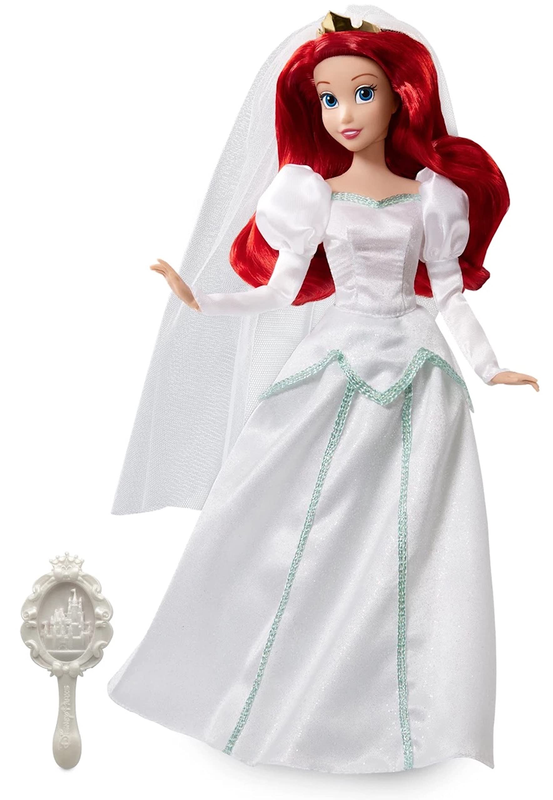 Disney Parks Exclusive - 12 Inch Doll with Brush - Ariel in Wedding Gown
