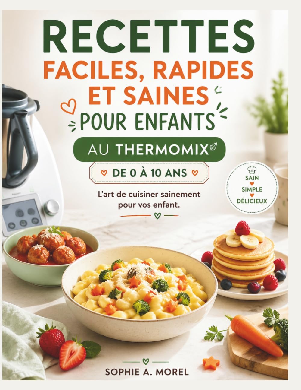 Recettes Faciles, Rapides et Saines Pour Enfants - Au Thermomix: De 0 À 10 ANS: L'art de cuisiner sainement pour vos enfant.