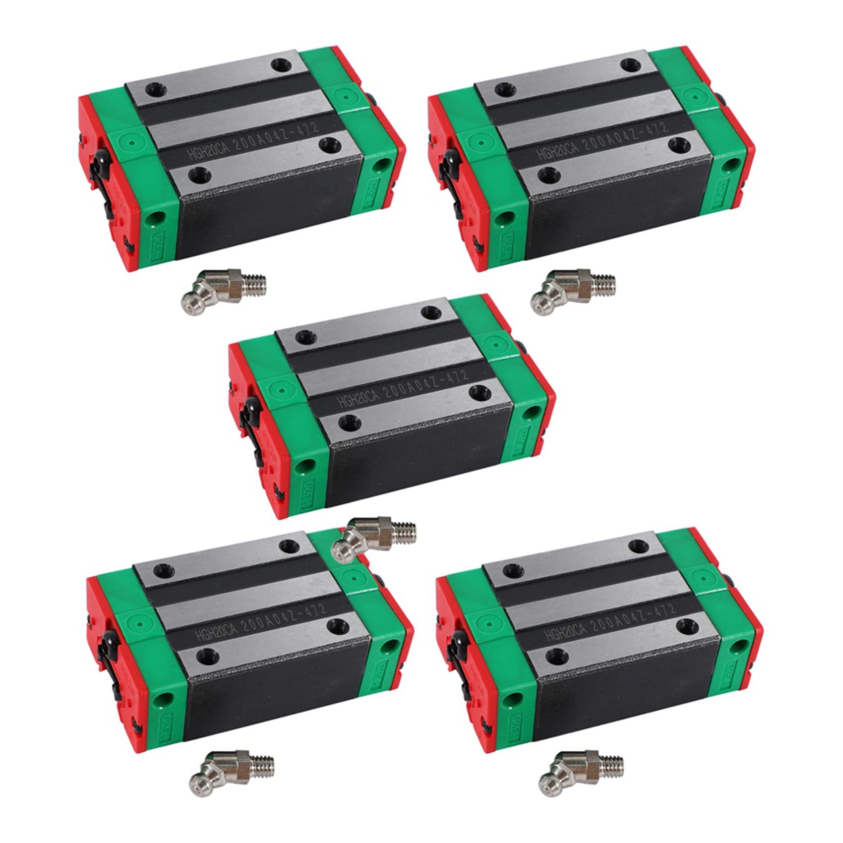 PPcdfre 5X Steel HGH20CA 20mm Linear Rail Guide Block for CNC Machine Parts Manufacturing Equipment