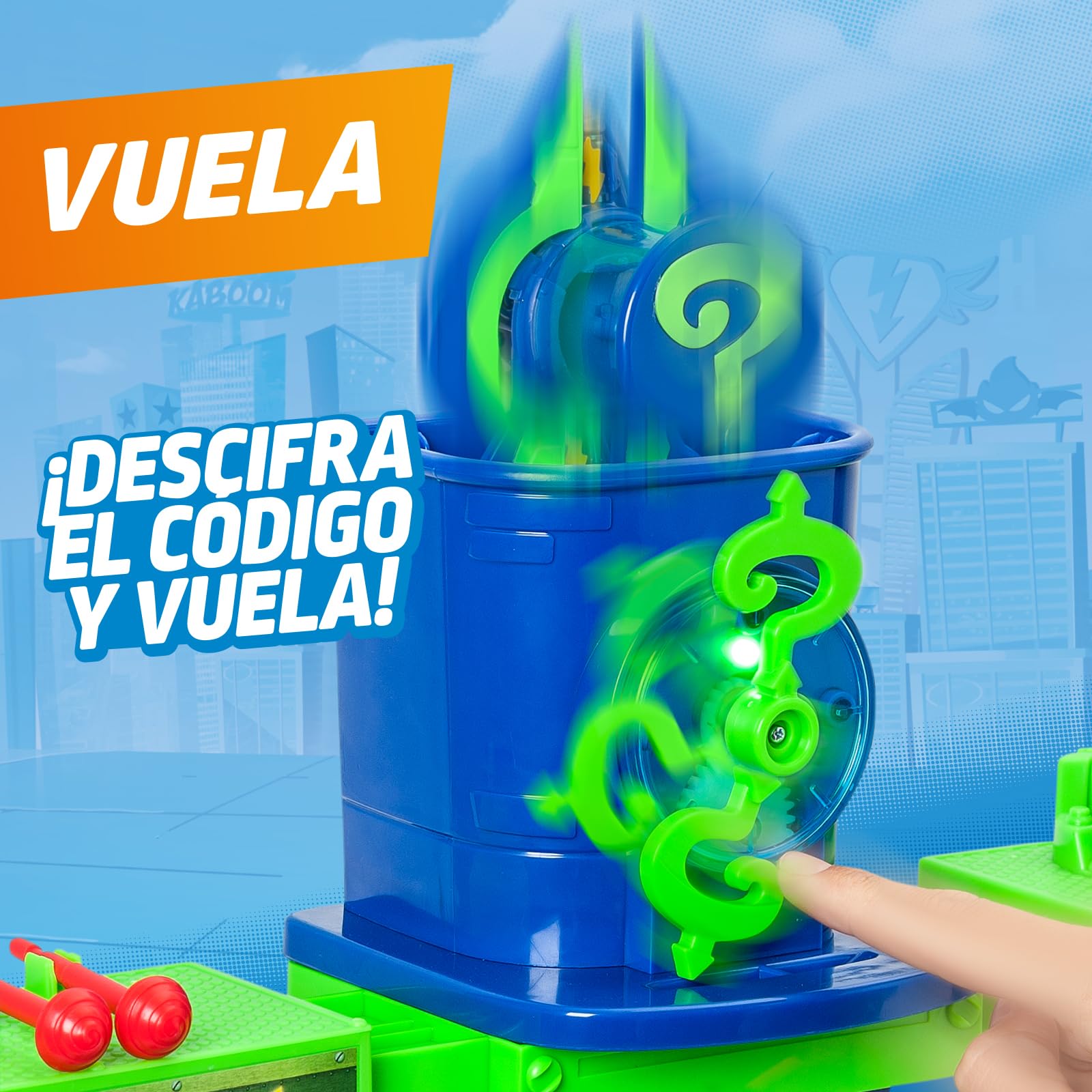 SUPERTHINGS KAZOOM Power – Enigma Tower. Torre de Enigma de la Serie de TV “Kazoom Power”. Contiene 1 Enigma Tower,1 Enigma Exclusivo,1 aeronave,1 prisión,1 catapulta,1 Disparador y 3 proyectiles — view 7