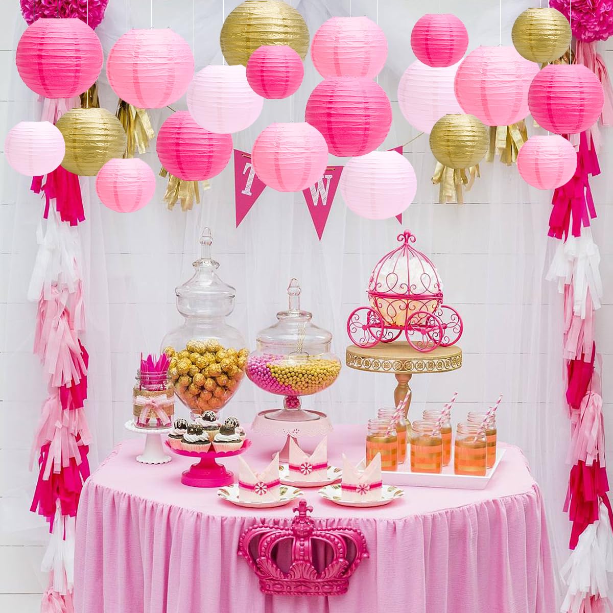 Round Paper Lanterns Manual Paper Lanterns Decorative With Lights Party Supplies For Wedding
