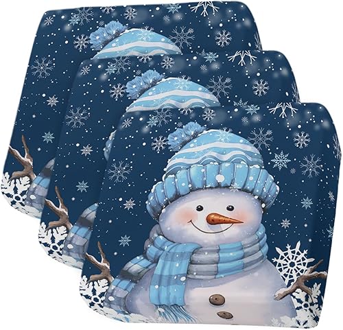 Miniatura 27 de Fundas de cojín para sofá de Navidad con diseño de muñeco de nieve, funda elástica para sofá con parte inferior elástica, fundas de sofá con diseño