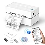 Bluetooth Thermal Label Printer, Wireless 4x6 Shipping Label Printers for Small Business, Compatible with Android&iOS and Windows, Address Label Printer for Amazon, Ebay, Shopify, Etsy, USPS