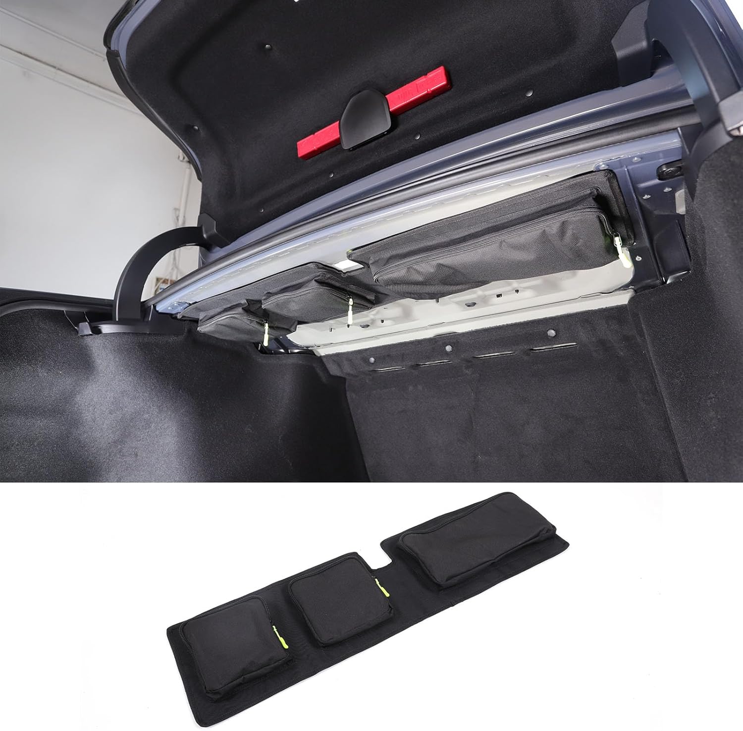 Sekhyna Car Trunk Organizer Storage Bag Compatible with BMW 7 Series Sedan G70 2024,Removable Storage Organizer with 3 Waterproof Zippered Large Storage Pockets and Storage Grid For G70 1PCS