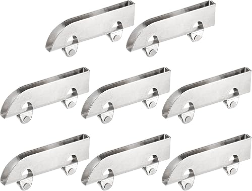 uxcell Conjunto de rodillos para puerta corredera, ruedas de puerta corrediza de patio con rodamientos de bolas, paquete de 8