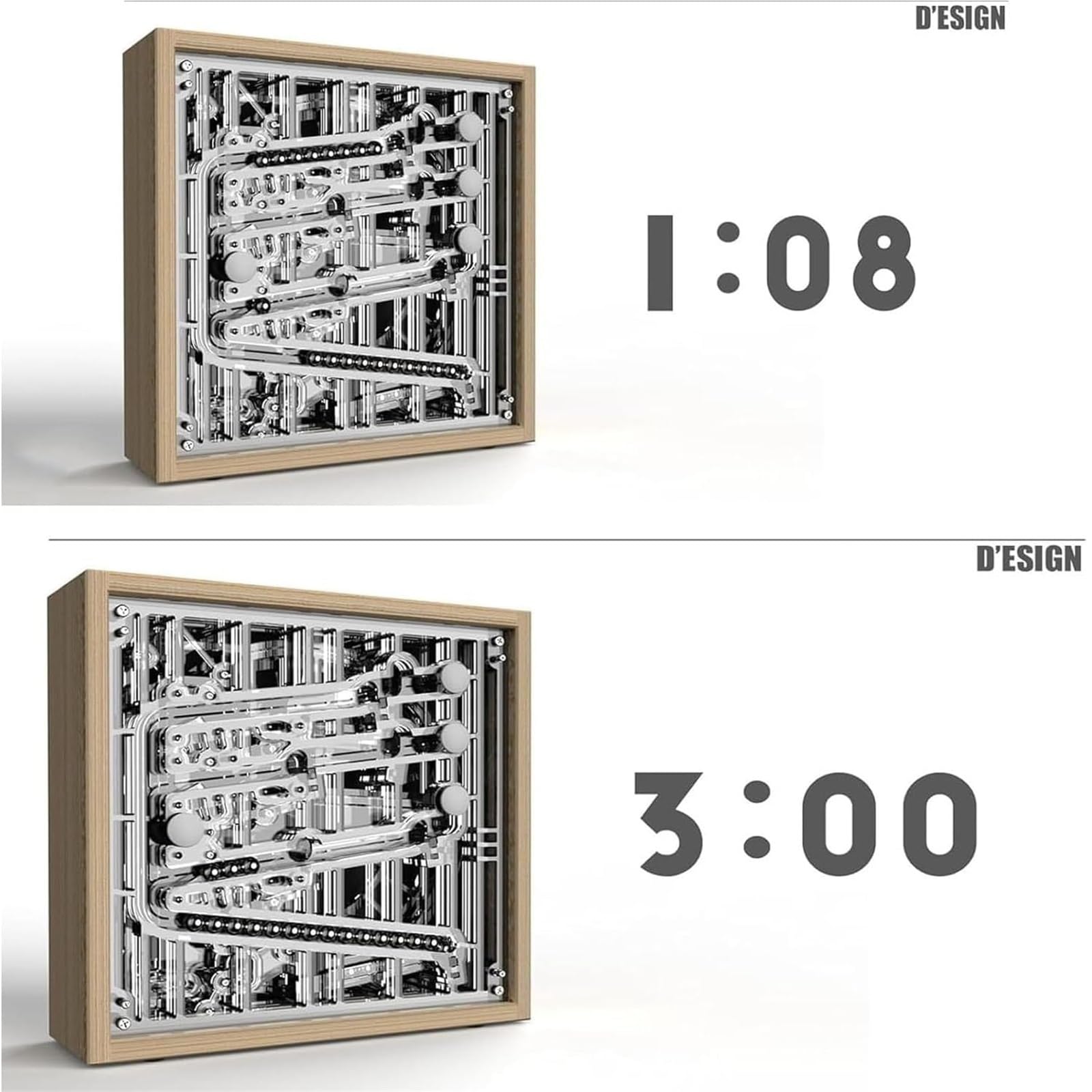 Mechanical Timer for Work, Study and Fitness with Steel Ball Bearings and 4 Rails, Ideal for Time Management and Productivity