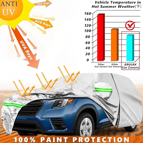 Miniatura 5 de Funda para automóvil Subaru Forester 2009-2023, protección contra el sol, lluvia, polvo UV, nieve, cubierta para exteriores, impermeable, 190T, para