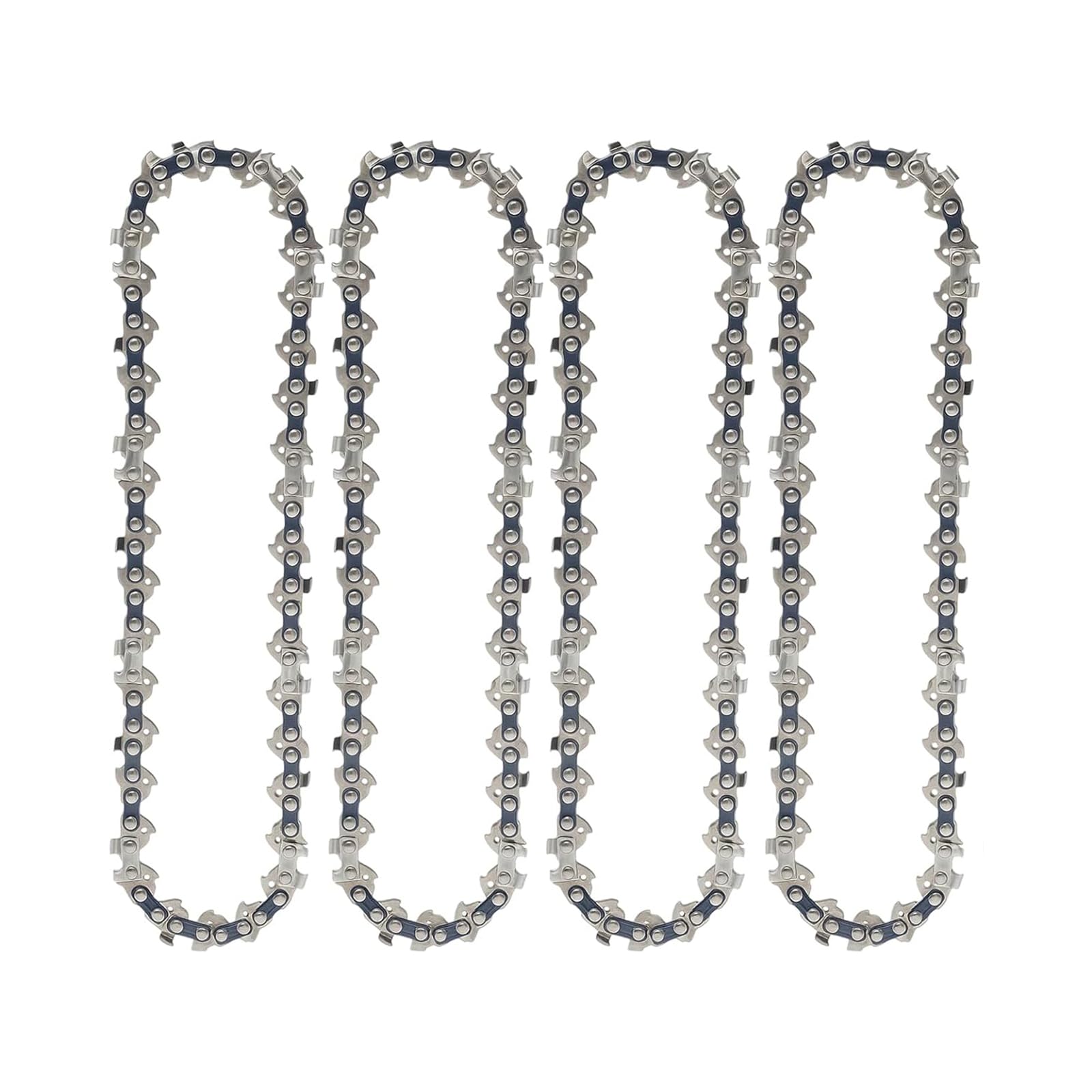 6 Inch Chainsaw Chain, 4 Pack of 6in 1/4 Chains with 37 Drive Links, Compatible with Mini Chainsaws, Garden Trimming, Cutting Wood and Bamboo, Made of 65 Manganese Steel