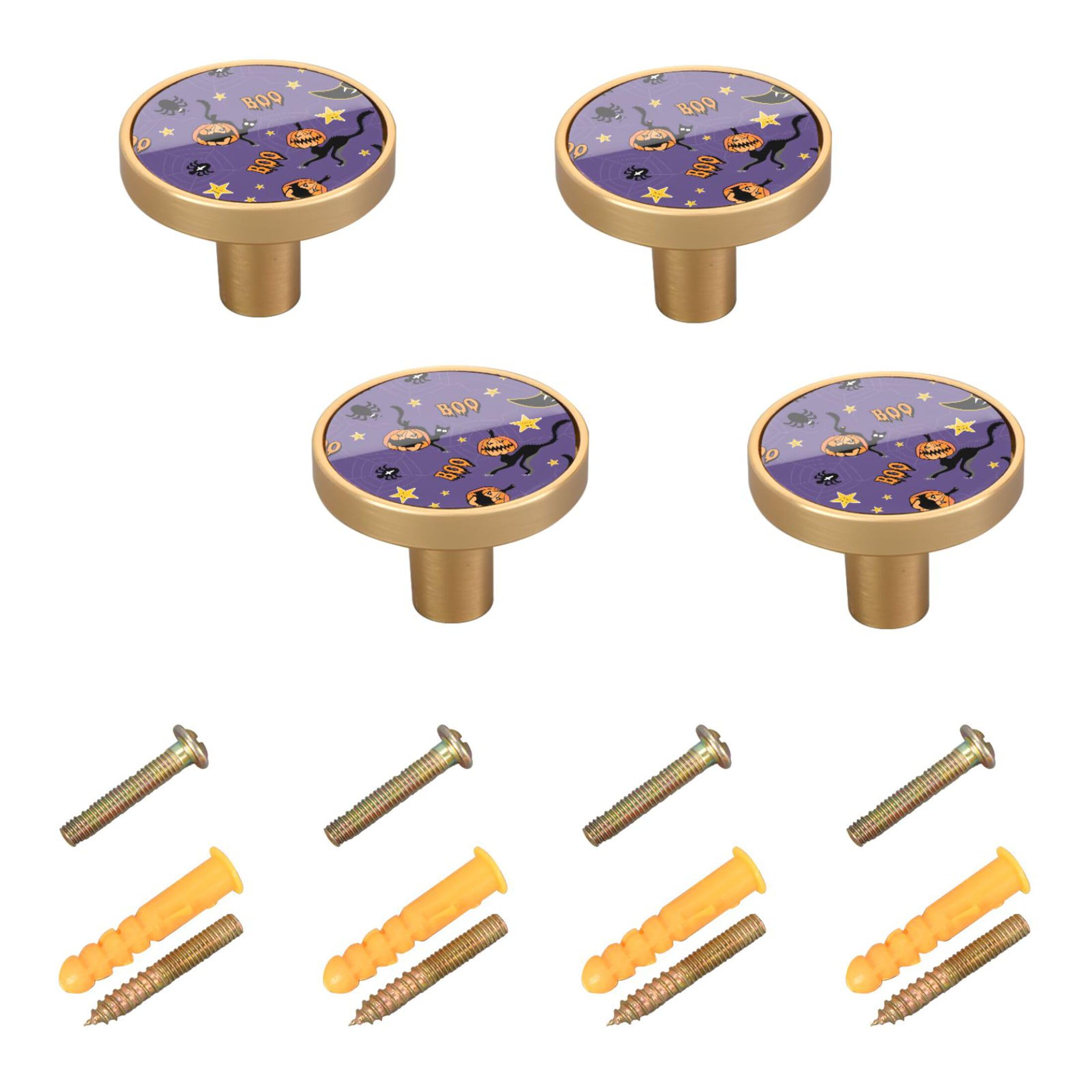 xigua 4 pcs Crazy Halloween Night Decorative Cabinet knobs