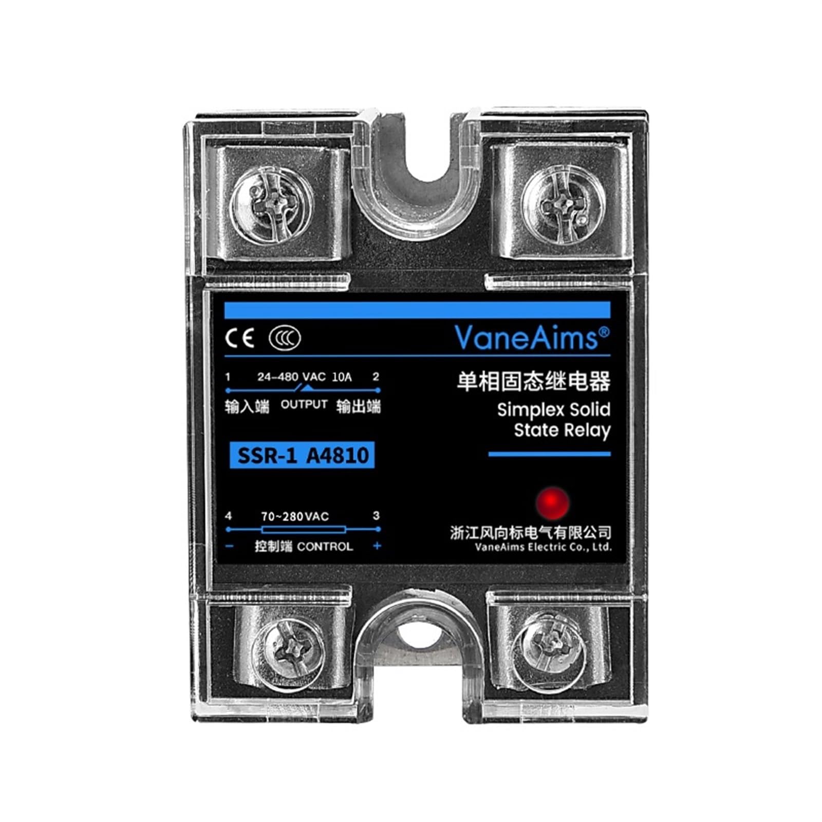 Relé de Estado sólido monofásico 25DA -40DA -40AA, módulo 10A 25A 40A 60A 80A 100A 120A for Control Temperatura(DC Controlled DC,40A)