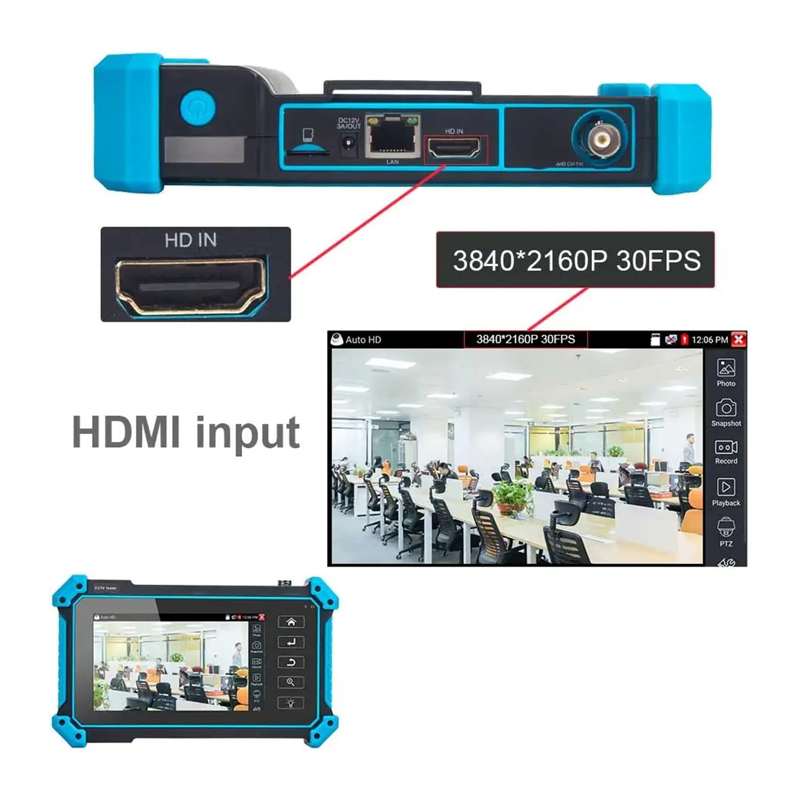 Nf-715 IPC Tester CCTV 5,4 cala 4K 1080P 8MP AHD CVI TV SDI z wejściem Hdmi Monitor Tester kamery IP Test CFTV Wysoka czułość, niski błąd