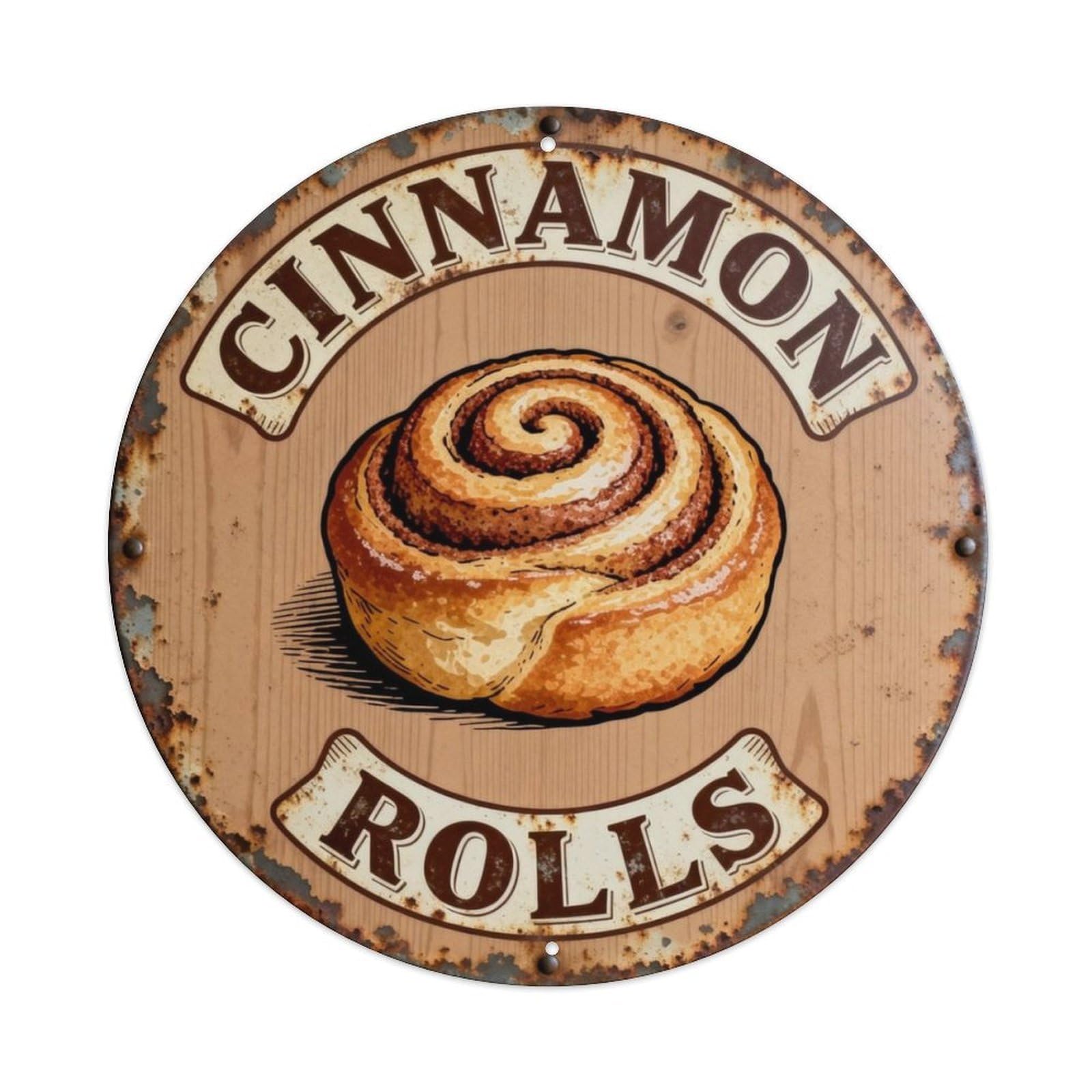 Cinnamon Rolls Metal Tin Sign Plaque