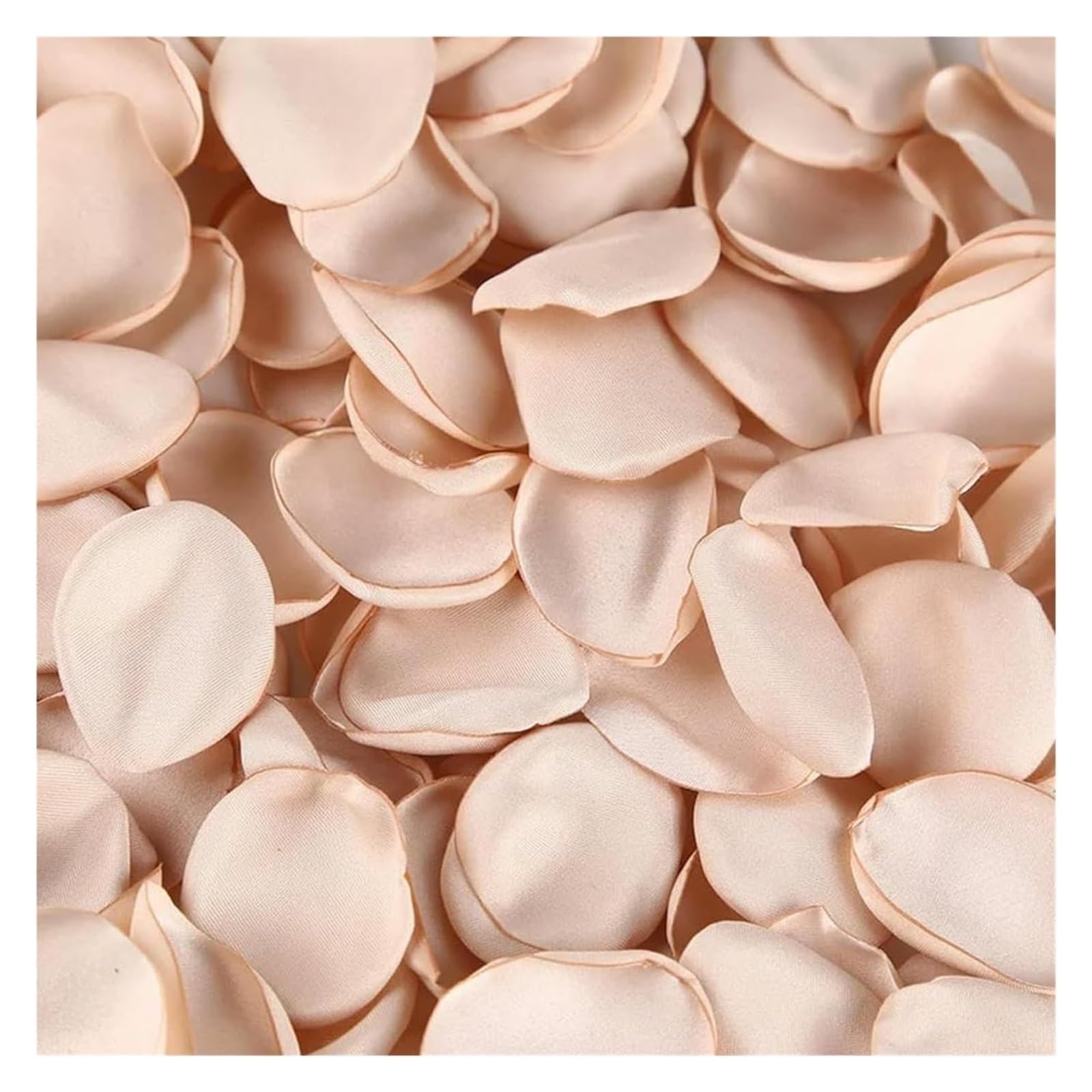 CYJAZNHH Artificial Silk Rose Petals Multicolor 5cm X 5cm 100-300 Pcs(Beige,100pcs)