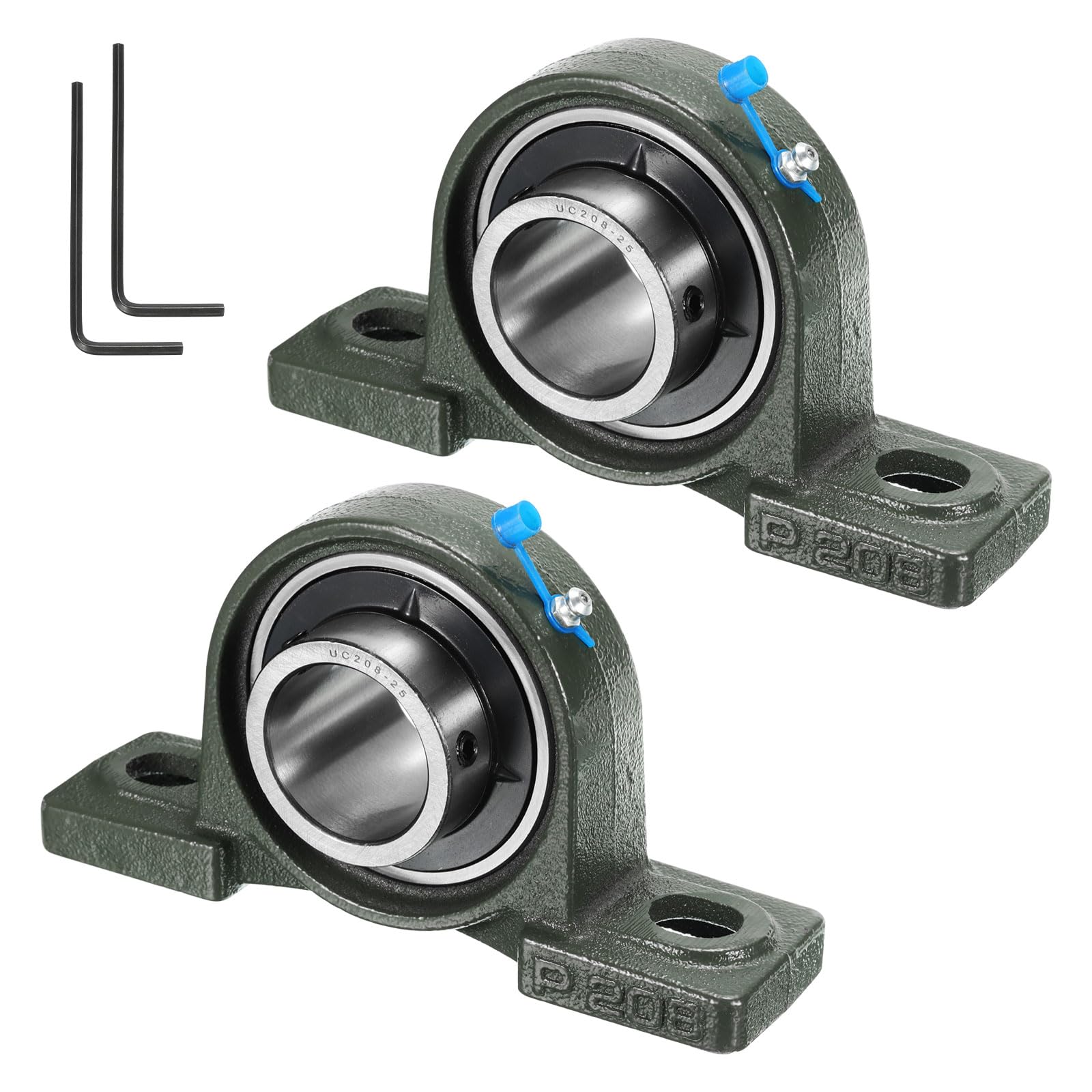 2Pcs Paliers à Semelle UCP208-25 Alésage de 1-9/16 Pouces