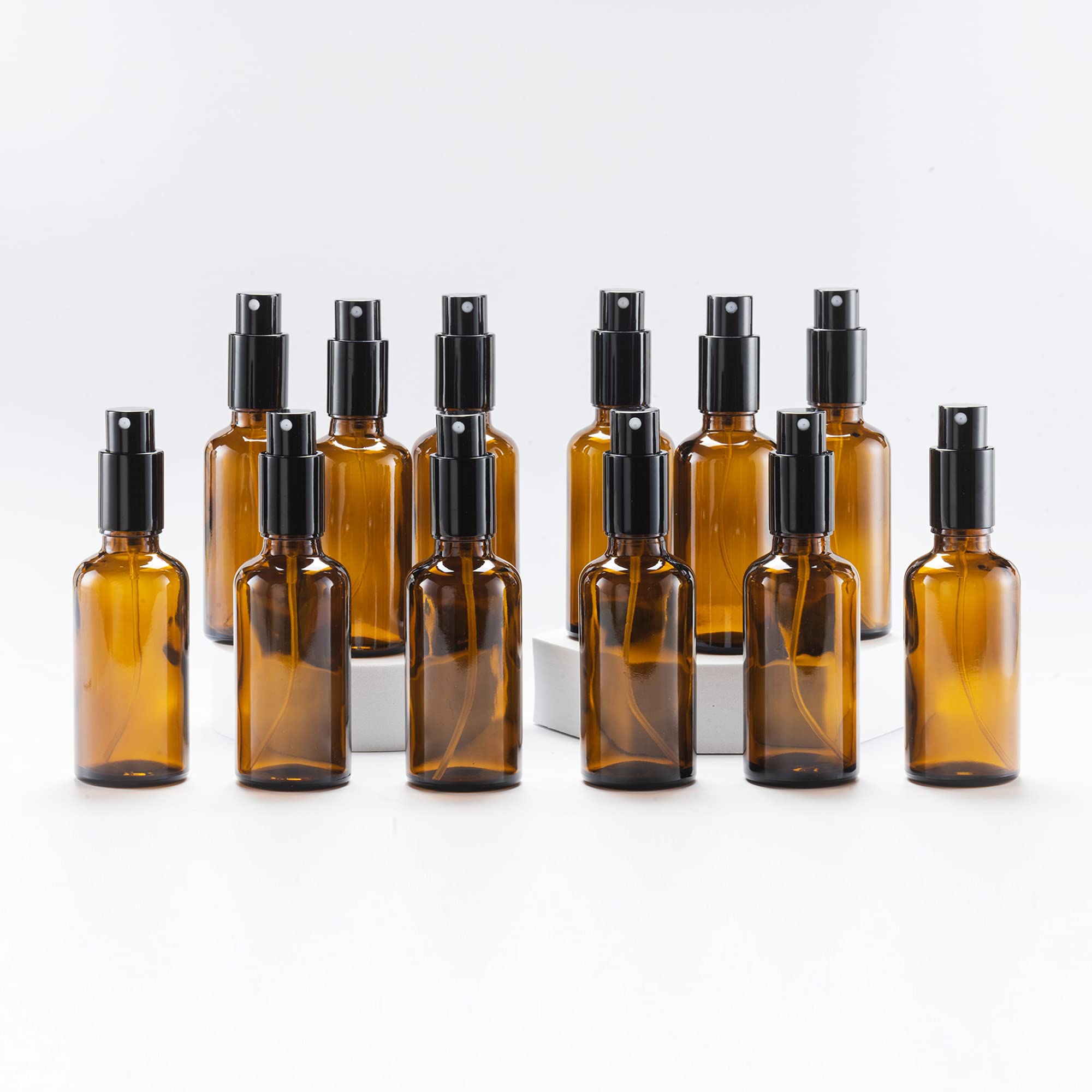 YIZHAO Braun Sprühflasche Glas 30ml, Sprühflasche Klein Glas mit [Zerstäuber], für Ätherisches Öle,Kosmetik, Apotheker, Reinigung,Aromatherapie, Massage, Haare – 6Pcs