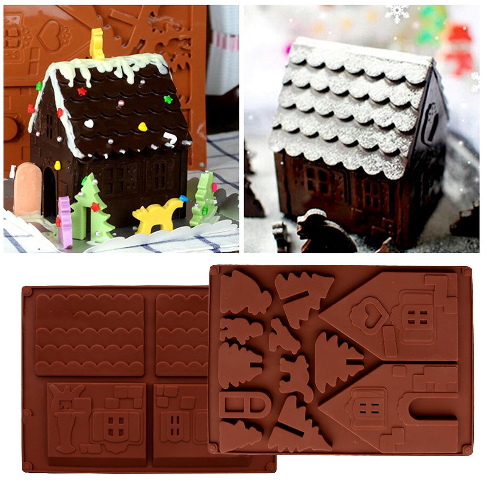 3D Gingerbread House Silicone Mold For Christmas Crafts