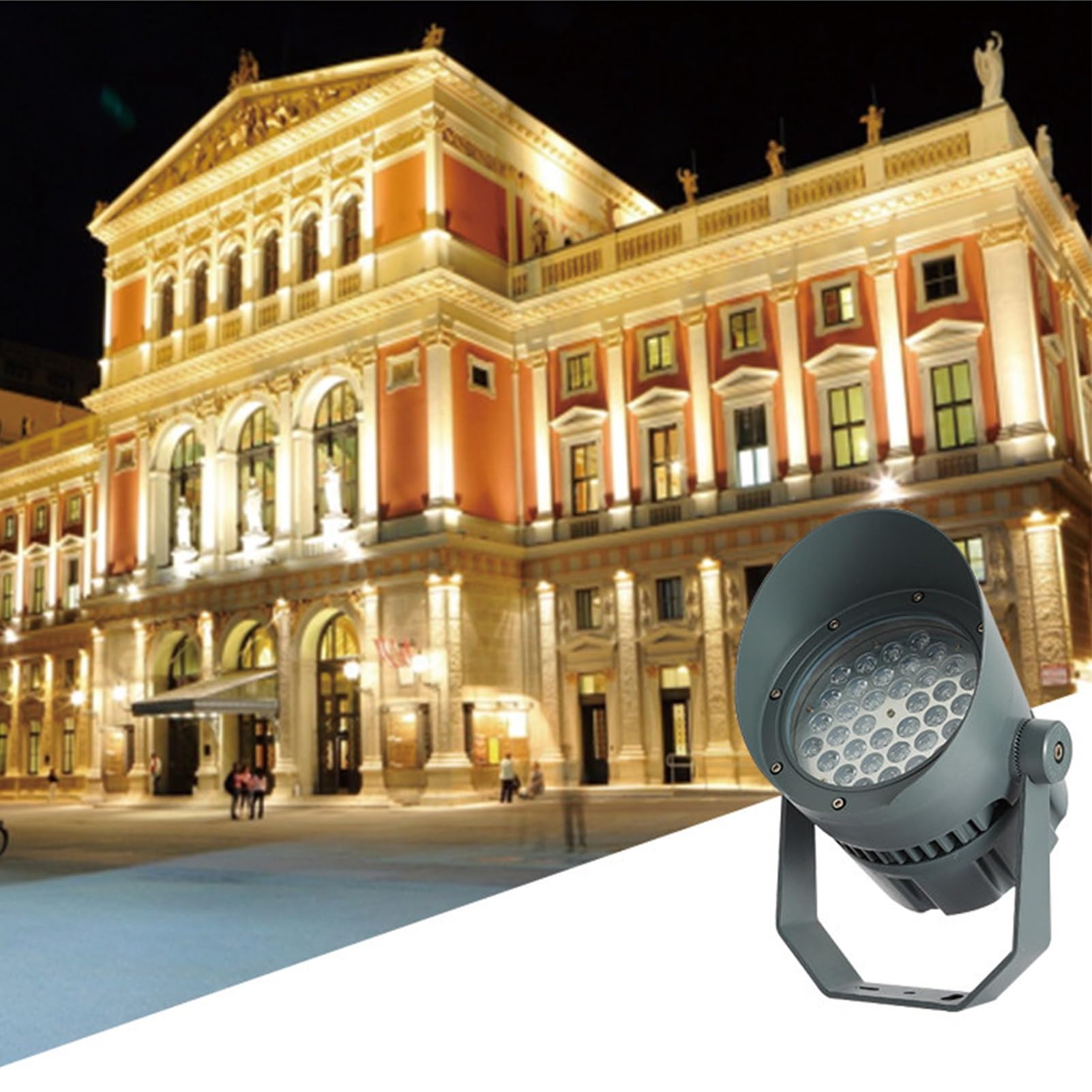 Foco LED Impermeable Para Exteriores IP65 - Luces De Jardín Giratorias, Foco LED De Haz Concentrado De 220V, Luces De Proyección Para Árboles En Paisajes