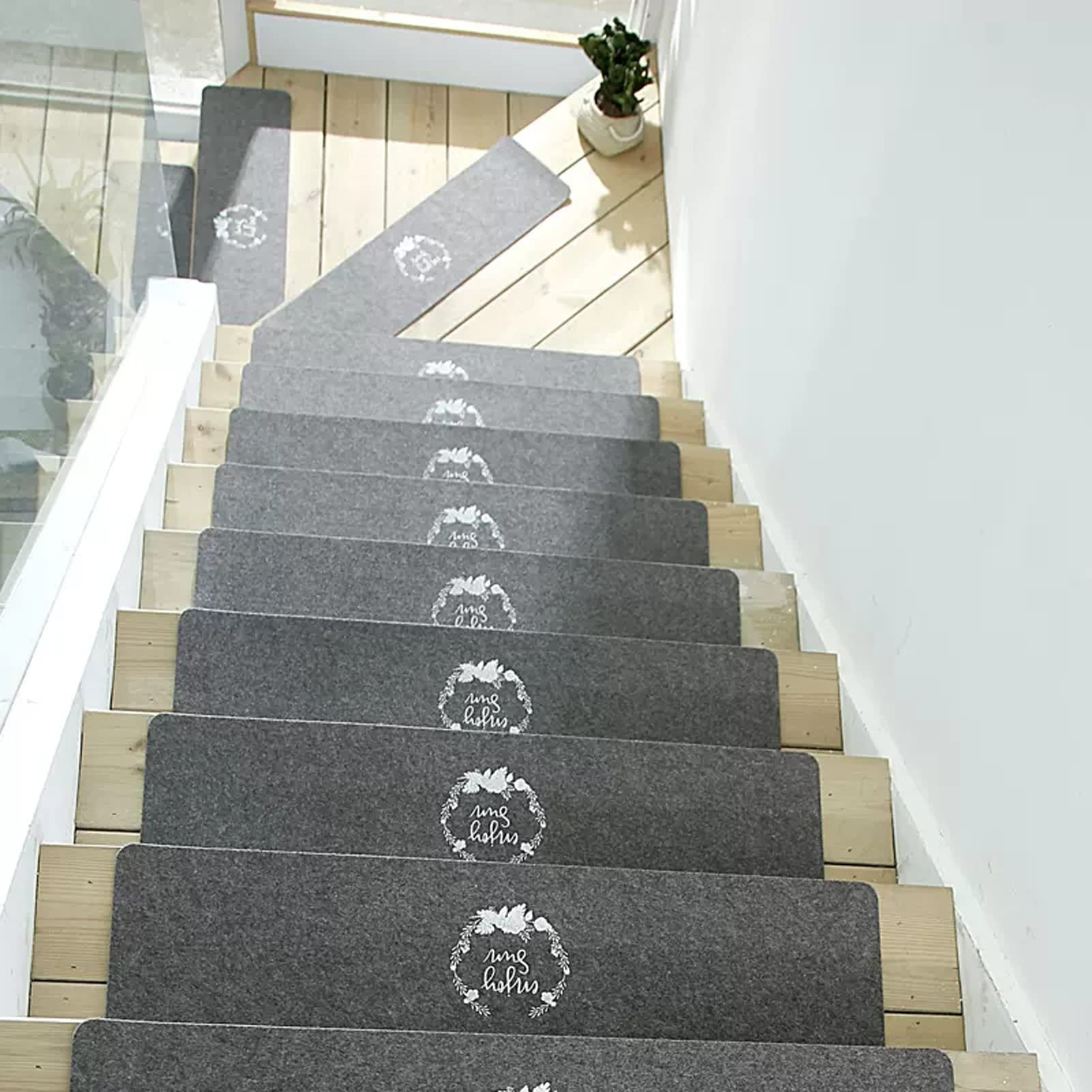 YTBHSHXZ stair treads， Non-Skid Indoor Runner Floor Mat Stair for Kids Elders and Pets(11,10PCS)
