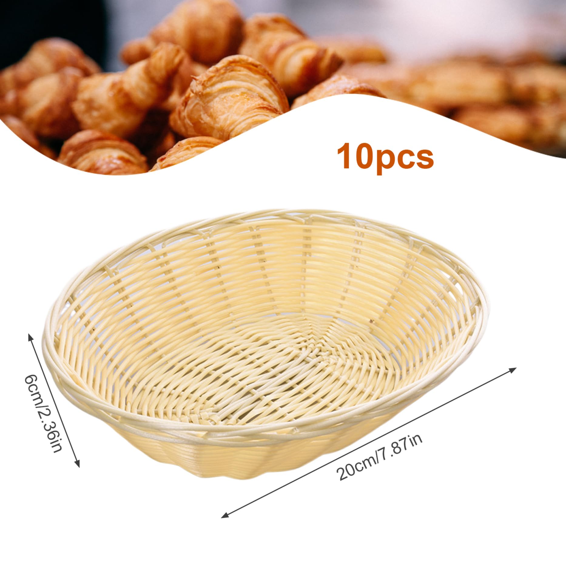 10 pezzi cestini per pane ovali per tavolo cesti regalo in plastica 7,9x2,4'' cestini per alimenti vuoti cestino per frutta per cucina ristorante
