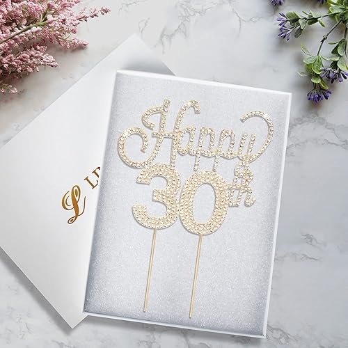 Miniatura 230 de LINGTEER Decoración de pastel de diamantes de imitación dorados para cumpleaños número 15 – Cheers to 15th Birthday Quince años de edad, decoración