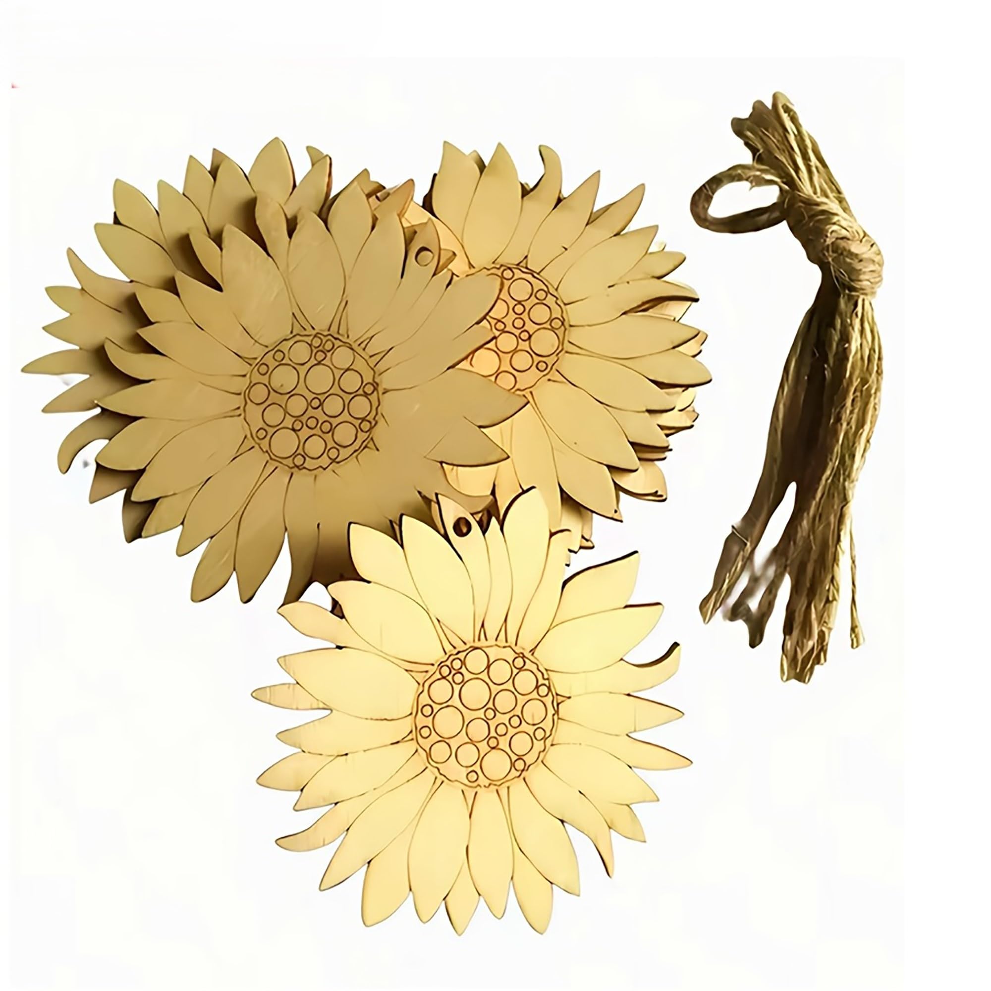 Sunflower Shape Wooden DIY Art & Craft Base for Painting, Resin & Mandala Art, 3.14 x 3.14 Inch (7.98 x 7.98 cm), Pack of 10, Cliths-image-41