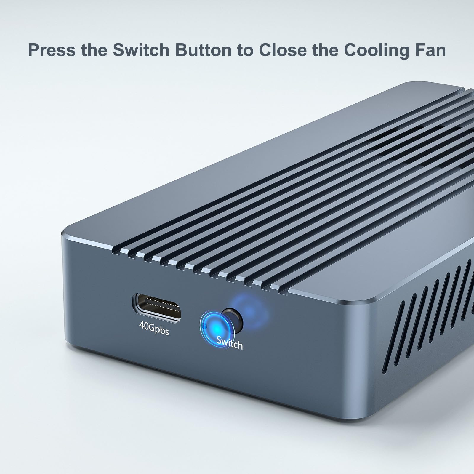 ACASIS Case M.2 NVMe 40Gbps con Ventola – Enclosure SSD Esterno Thunderbolt 4 / 3 USB4/3.2/3.1/3.0, Installazione Senza Attrezzi, per Dischi 2280/2260/2242/2230, Compatibile Mac M1/M2, iPad Pro e PC