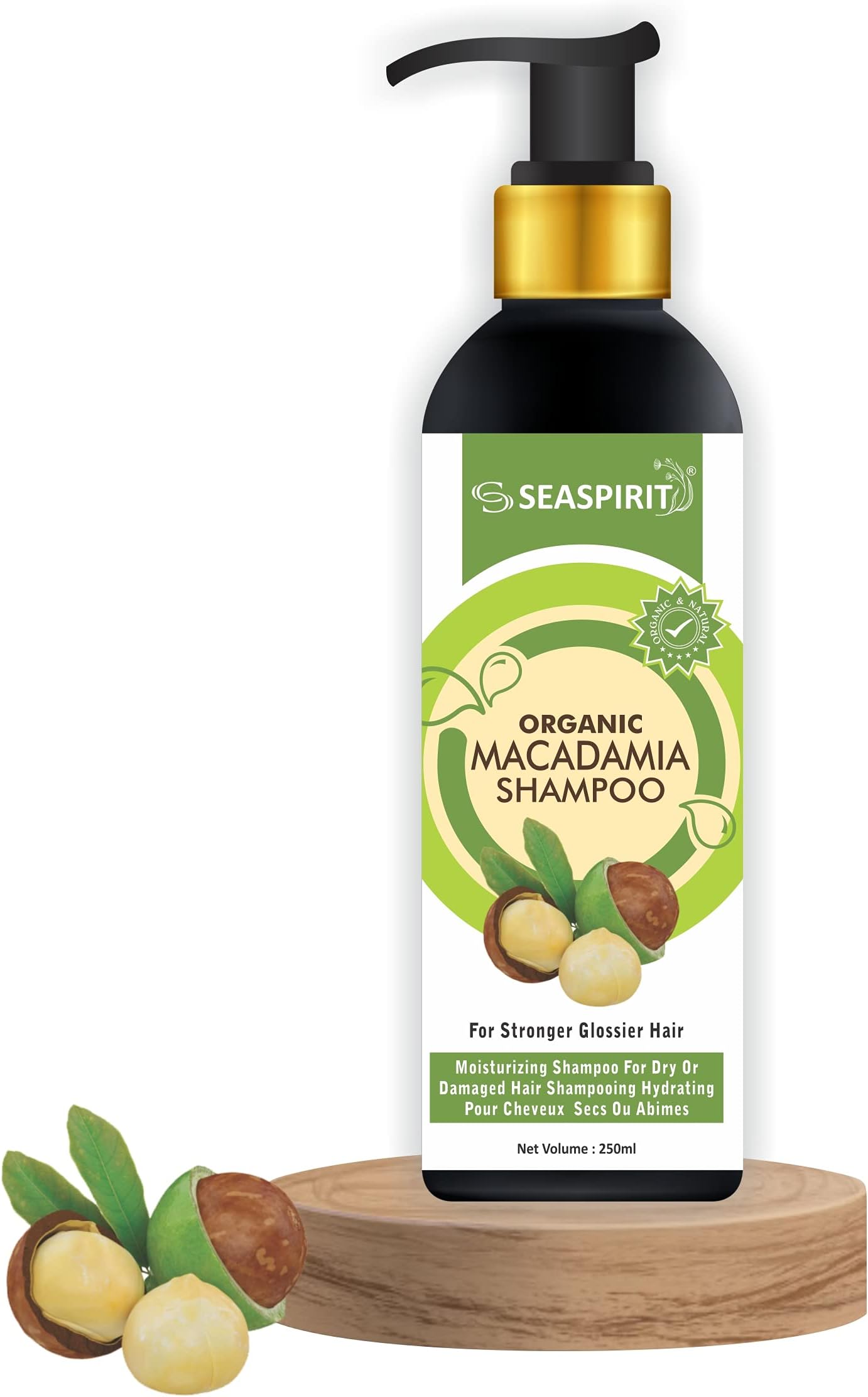 TOPHAVEN Organic Macadamia Shampoo For Stornger Glossier Hair For Men & Women - 250ml