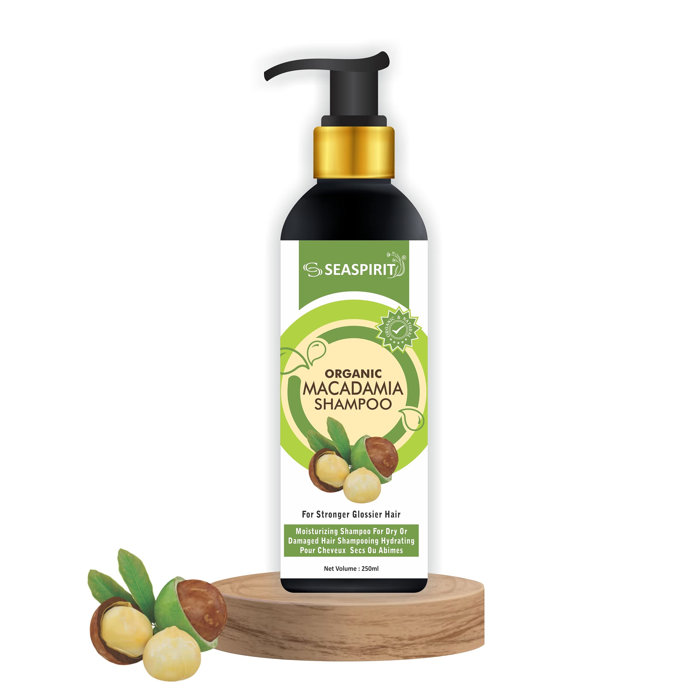 TOPHAVEN Organic Macadamia Shampoo For Stornger Glossier Hair For Men & Women - 250ml